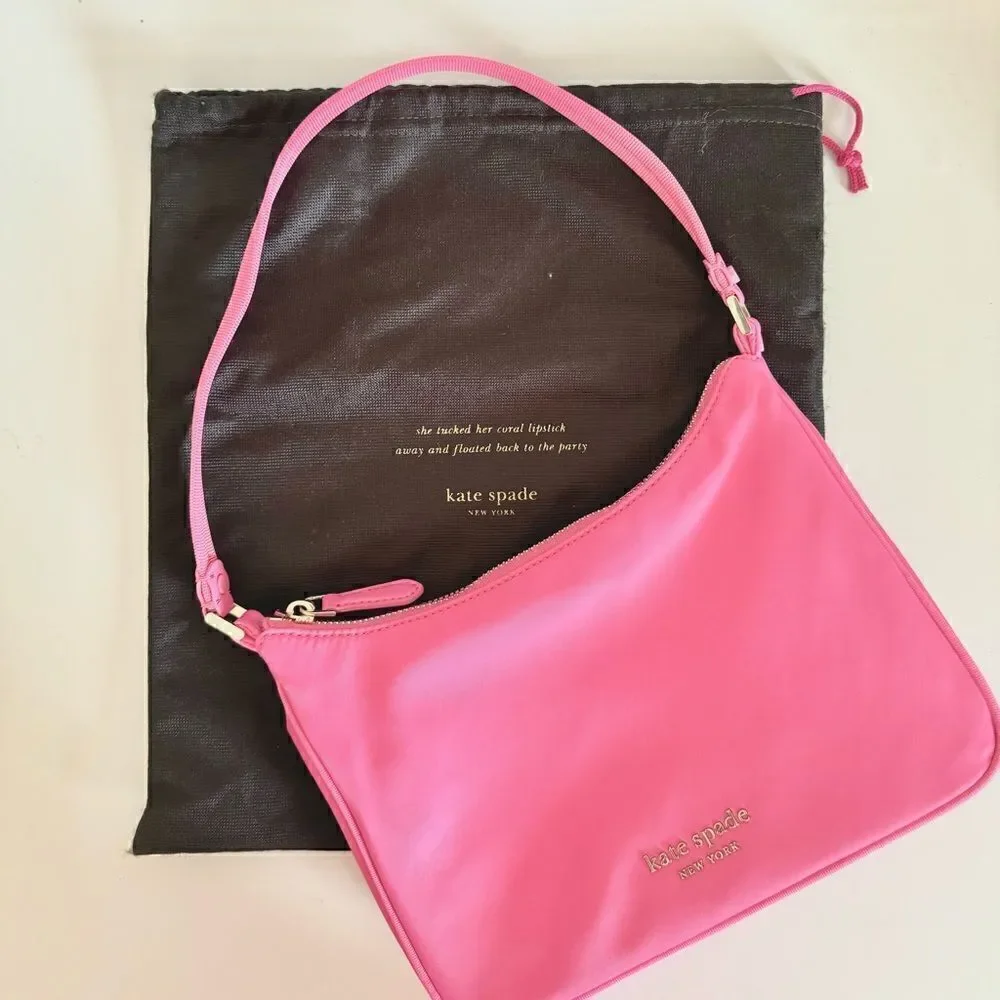 ⭕️ KATE SPADE Pink Nylon Shoulder Bag